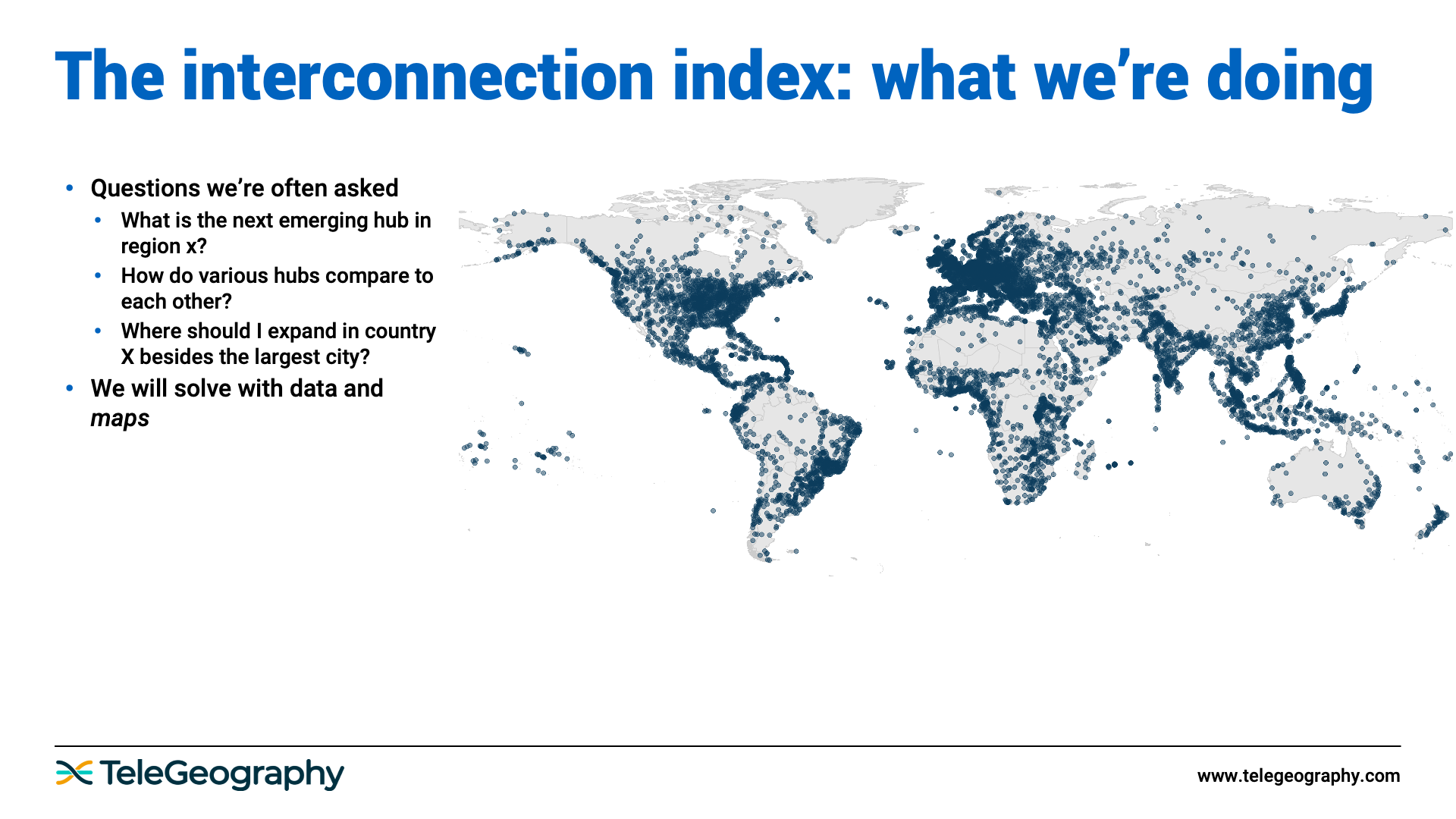 Towards an Interconnection Index Ranking the World’s Greatest Hubs